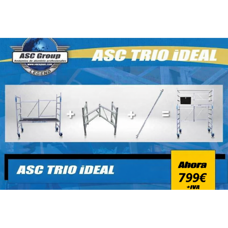 Andamio Plegable ASC · 3,85 m · 75×190 cm · Trío ideal - Imagen 3