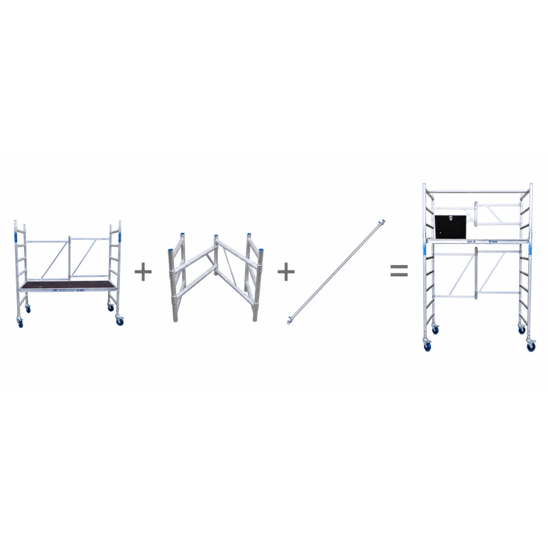 Andamio Plegable ASC · 3,85 m · 75×190 cm · Trío ideal