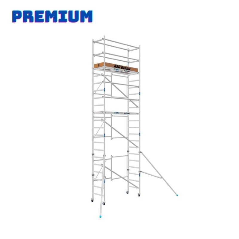 Andamio Plegable ASC Premium · 7,5 m · 75×190 cm · Apoyo en pared