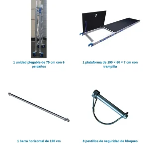 Andamio Plegable SMART · 3,85 m · 75×190 cm · Económico